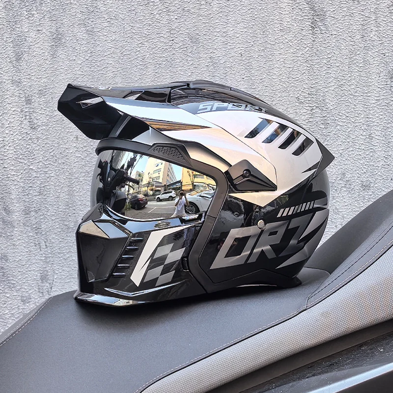 ORZ-GB3 high-quality retro motorcycle helmet modular multifunctional combination full helmet DOT approved personalized warrior