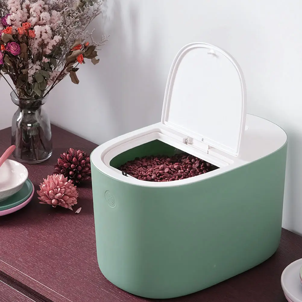 

Контейнер для хранения корма для животных, герметичный, большой емкости, с открытием по нажатию, для сухого и свежего корма для кошек и собак, бытовой контейнер для хранения