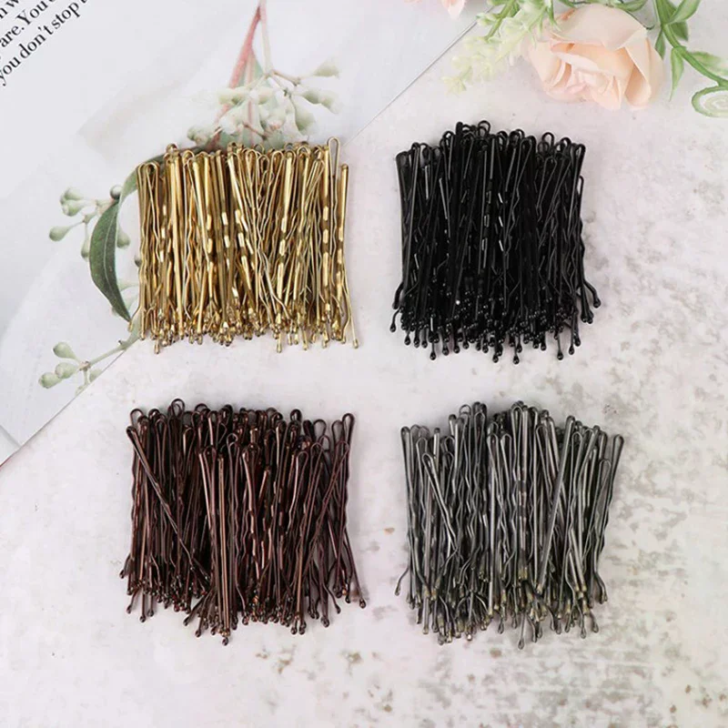 

50 шт. Золотые заколки для волос для женщин, U-образные зажимы для укладки причесок, аксессуары для волос