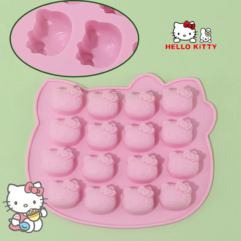 16pcs Sanrio Hello Kitty Silicone Cake Mould Chocolate Mould Dessert Decoration Baking Gadgets Sweety Baking Tools Decorating