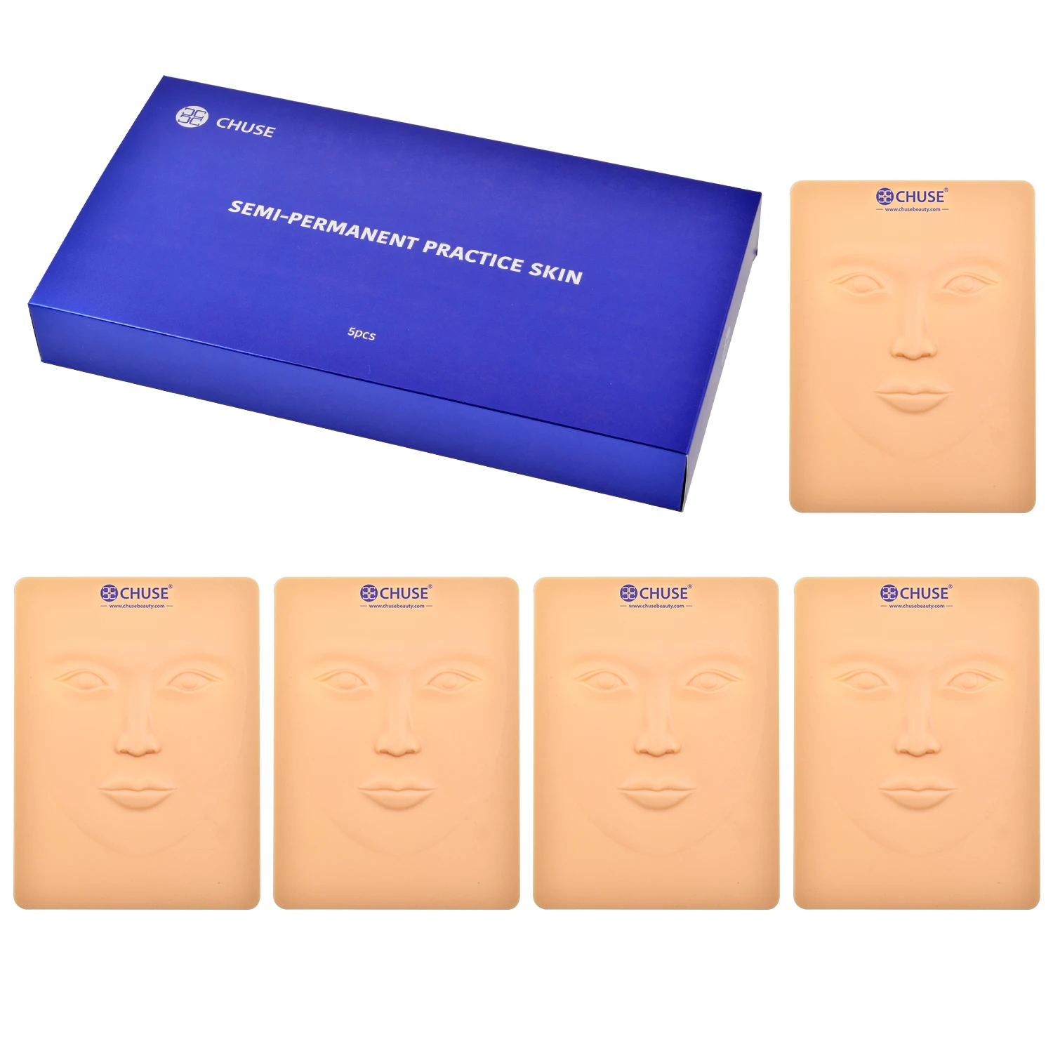 

CHUSE Microblading Practice Skin 3D Face /Big mouth/Eyebrow+mouth/Blank Cosmetic Permanent Makeup Tattoo Training Sheet 5pcs/box