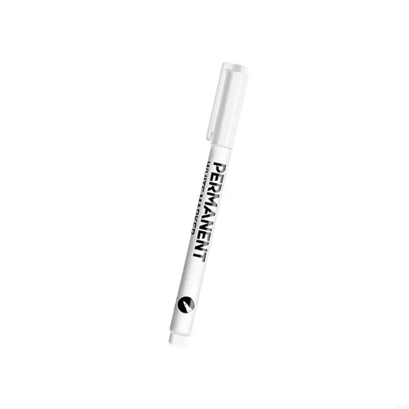 

1/12Pcs White Permanent Marker 0.2mm Tip Quick Drying Water Resistant for Card Making Painting Paper Leather Metal