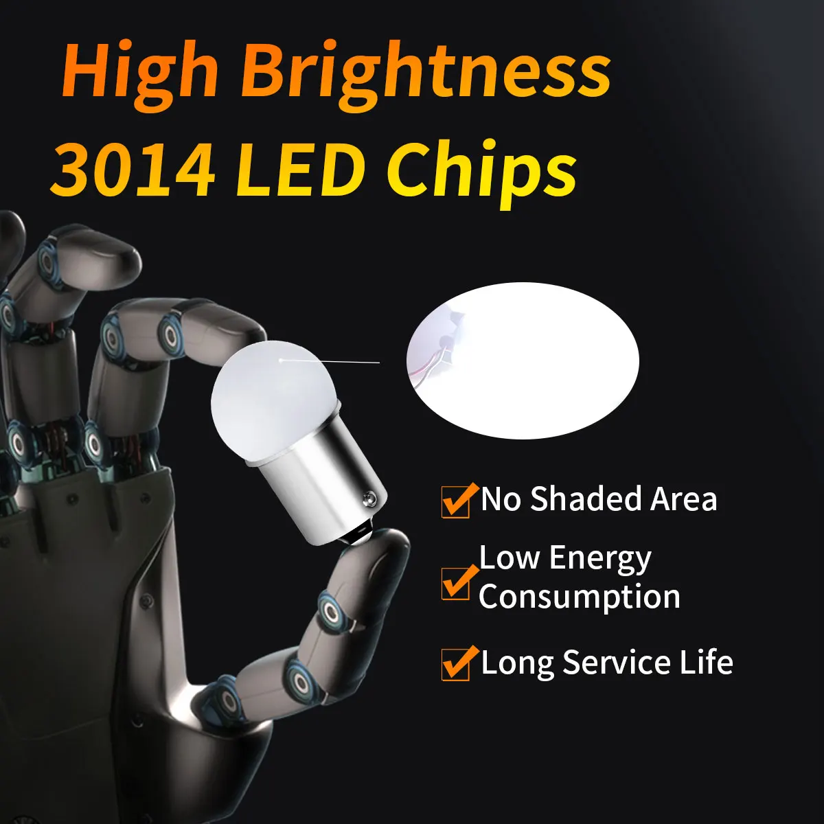 2PCS Ultra Bright Car LED Turn Signal Lights Bulbs Projector Lens Brake 1156 BA15S P21W G18 S25 1157 BAY15D P21 5W R10W 9456CW
