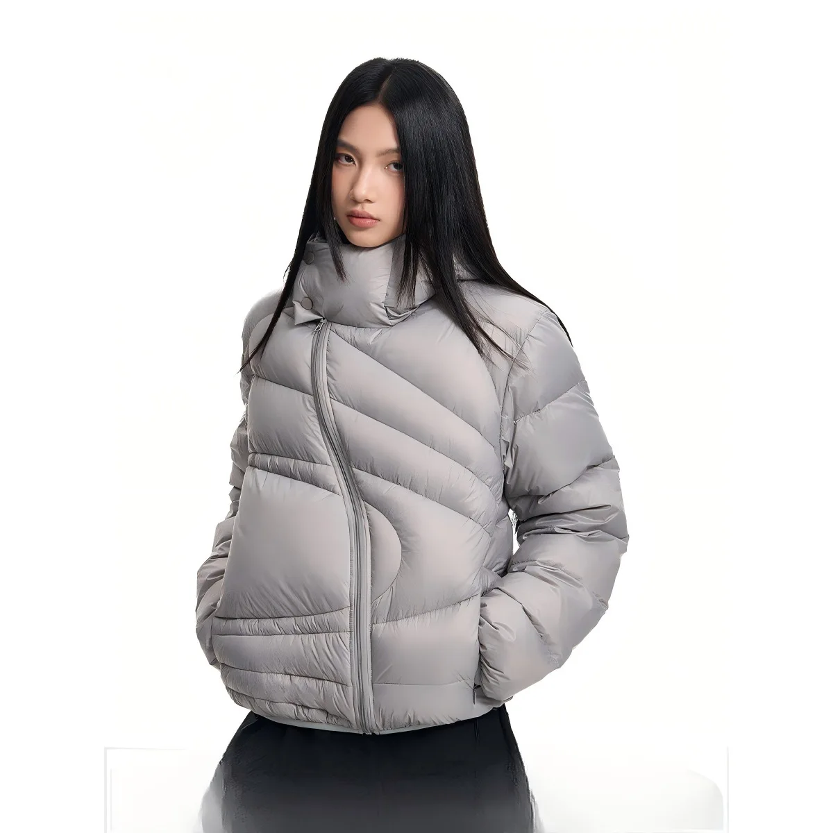 2026 Winter White Duck Down Jacket Warm for Women New Zipper Puffer Coats Female Short Oversized Thick Lady Clothing