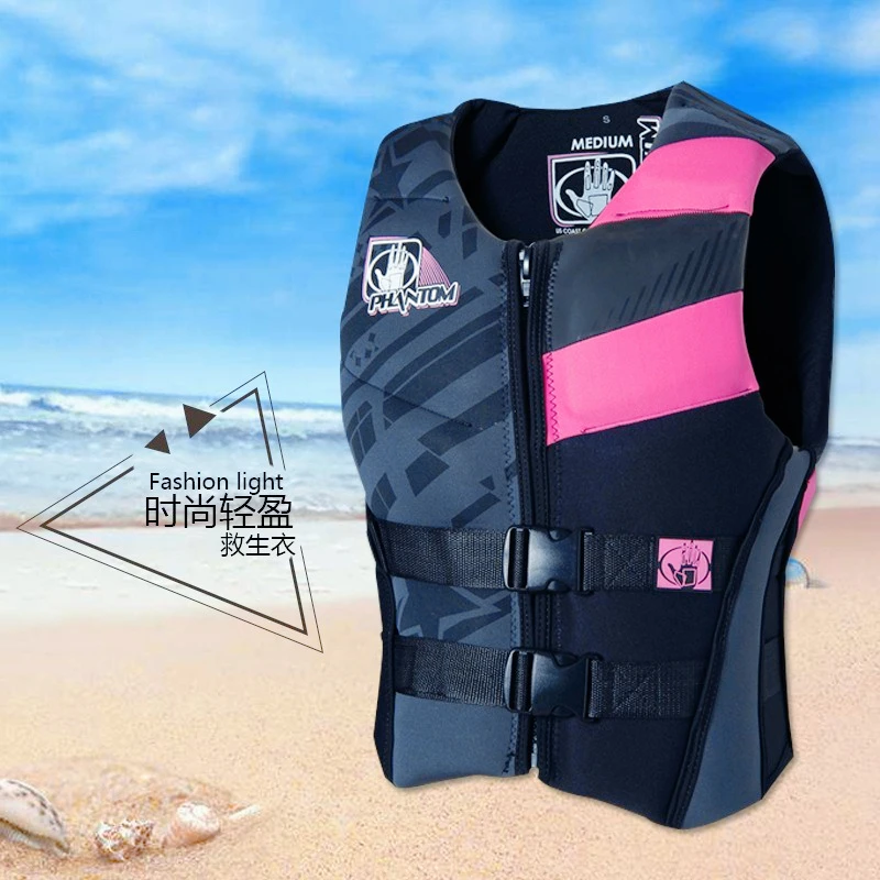 Premium Life Jacket Soft Buoyancy Foam Non-absorbent Water Sports Vest for Yacht Jet Ski Sailing Boating Floating Safety Gear