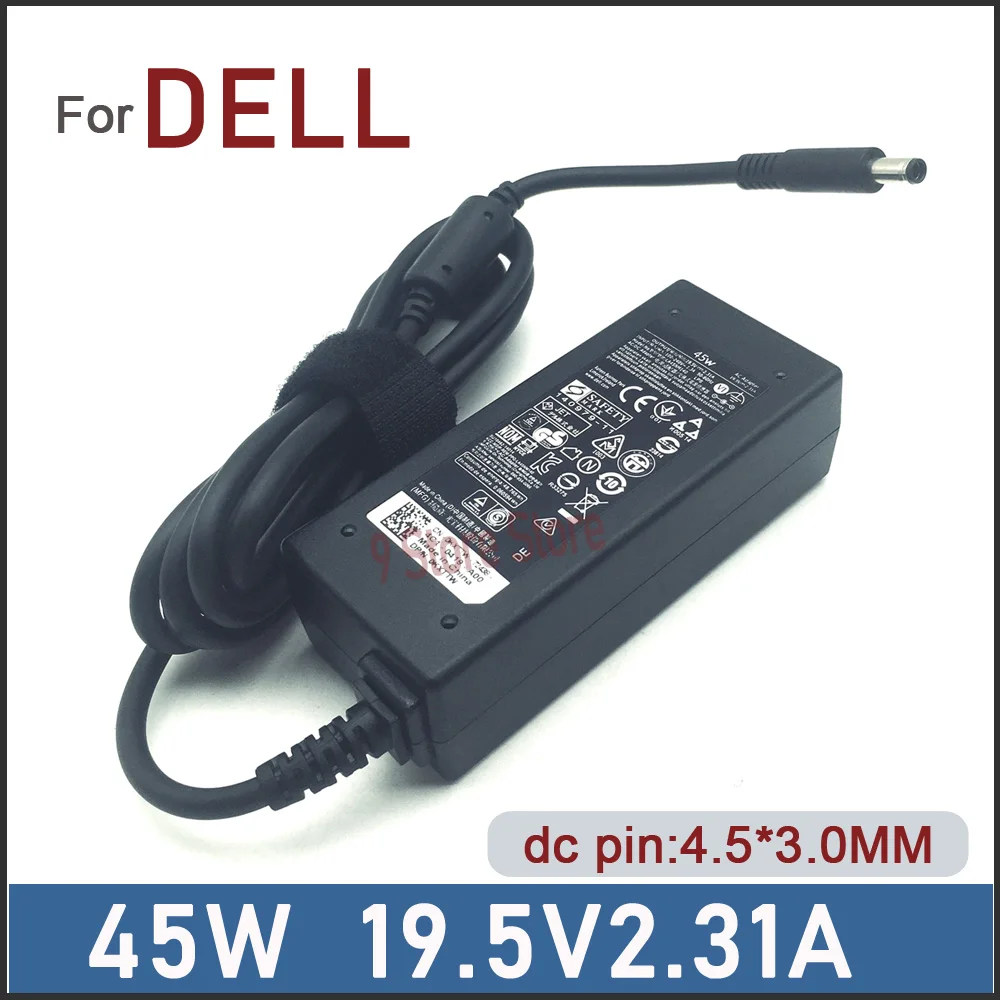 Adaptador de corriente genuino 45W 19,5 V 2.31A cargador de ordenador portátil para Dell Inspiron 15 5000 5555 5558 5559 5565 5567 5568 5578 5570 XPS 13 93
