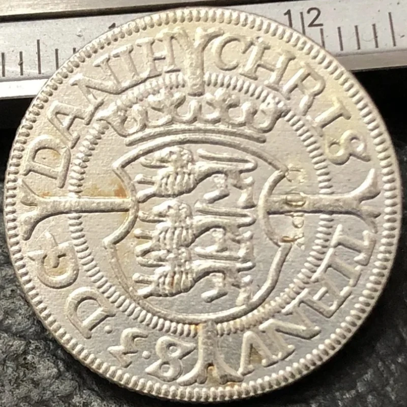 1556 Denmark 1 Skilling-Christian III-Copenhagen Mint Silver Plated Copy Coin