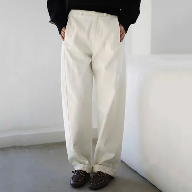 Женские джинсовые брюки, прямые брюки из стираного хлопка, модные повседневные универсальные длинные брюки, осень, новое поступление, 2025, y2k