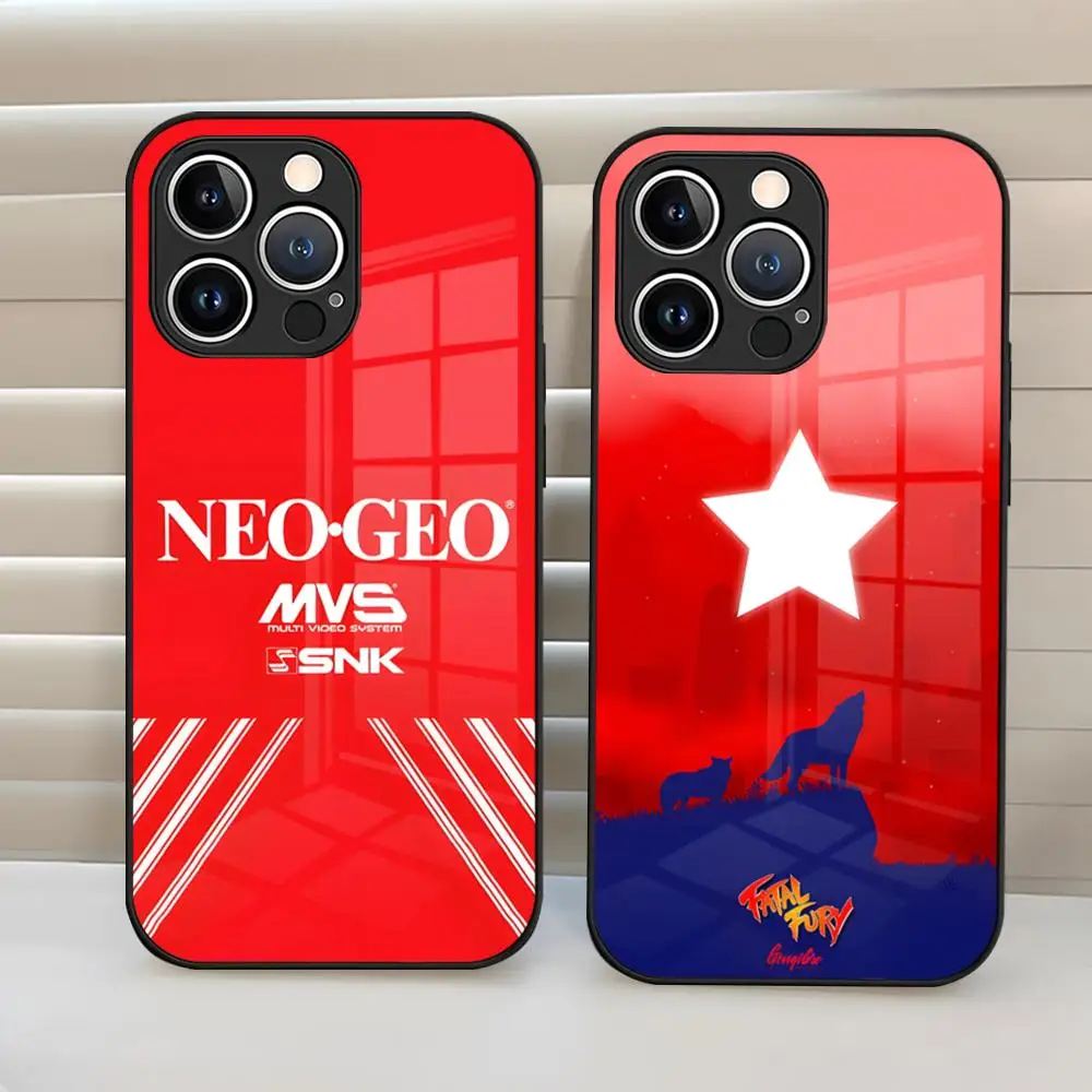 Стеклянный чехол для телефона Game N-Neo-geo-S для IPhone 17 15 Pro Max 14 Pro 16 12 11 13 Mini X XR XS 8 7 Plus SE