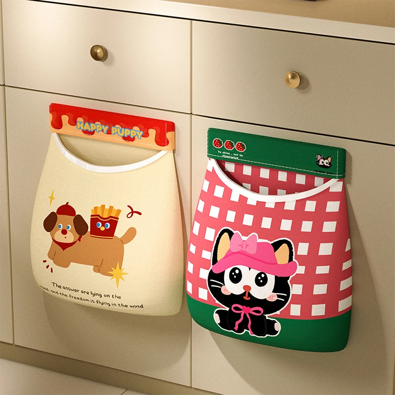 Bolsa de basura, artefacto de almacenamiento, cocina montada en la pared, bolsa de red de gran capacidad, bolsa práctica, bolsa de compras, bolsa de malla de plástico