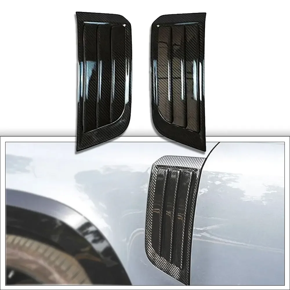 Dry Carbon Fiber side Air Vent Covers Side Fender trims Grille Grid Outlet Assembly For 2020 Land Rover defender new