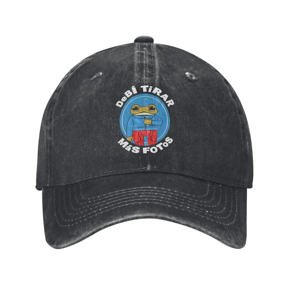 DtMF Bad Bunny Sapo Concho Toad Gorras de béisbol Retro Gorros de algodón desgastados Unisex actividades al aire libre Sombreros ajustables Gorra