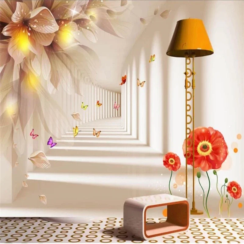 Custom Photo murals wallpapers for living room Sofa TV Background 3d flooring Wall Mural wall paper home decor Bedroom