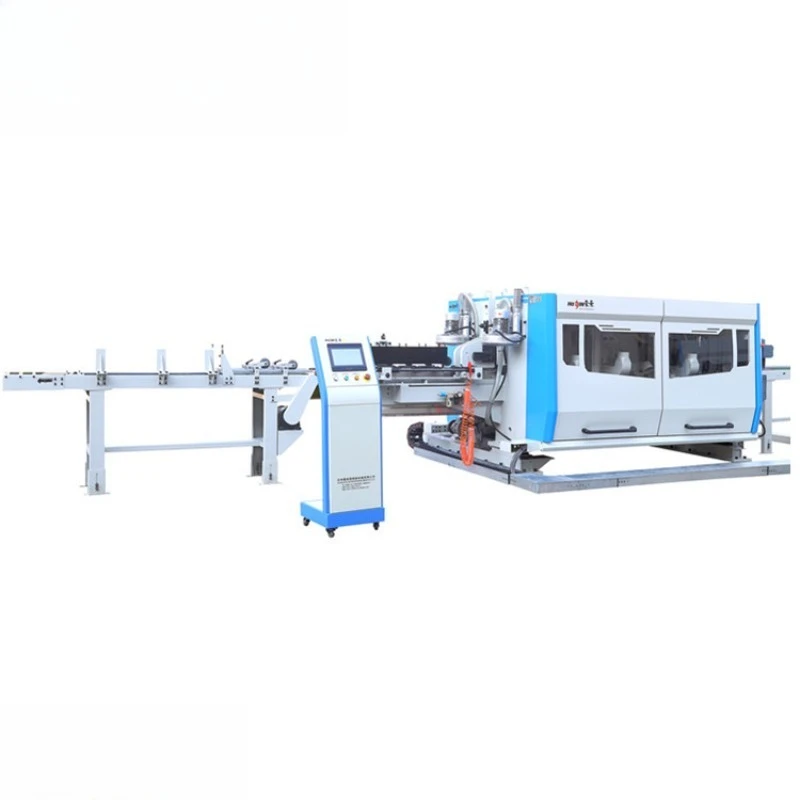 Wood veneer wall panel slotting machine, professional double-end milling production line equipment