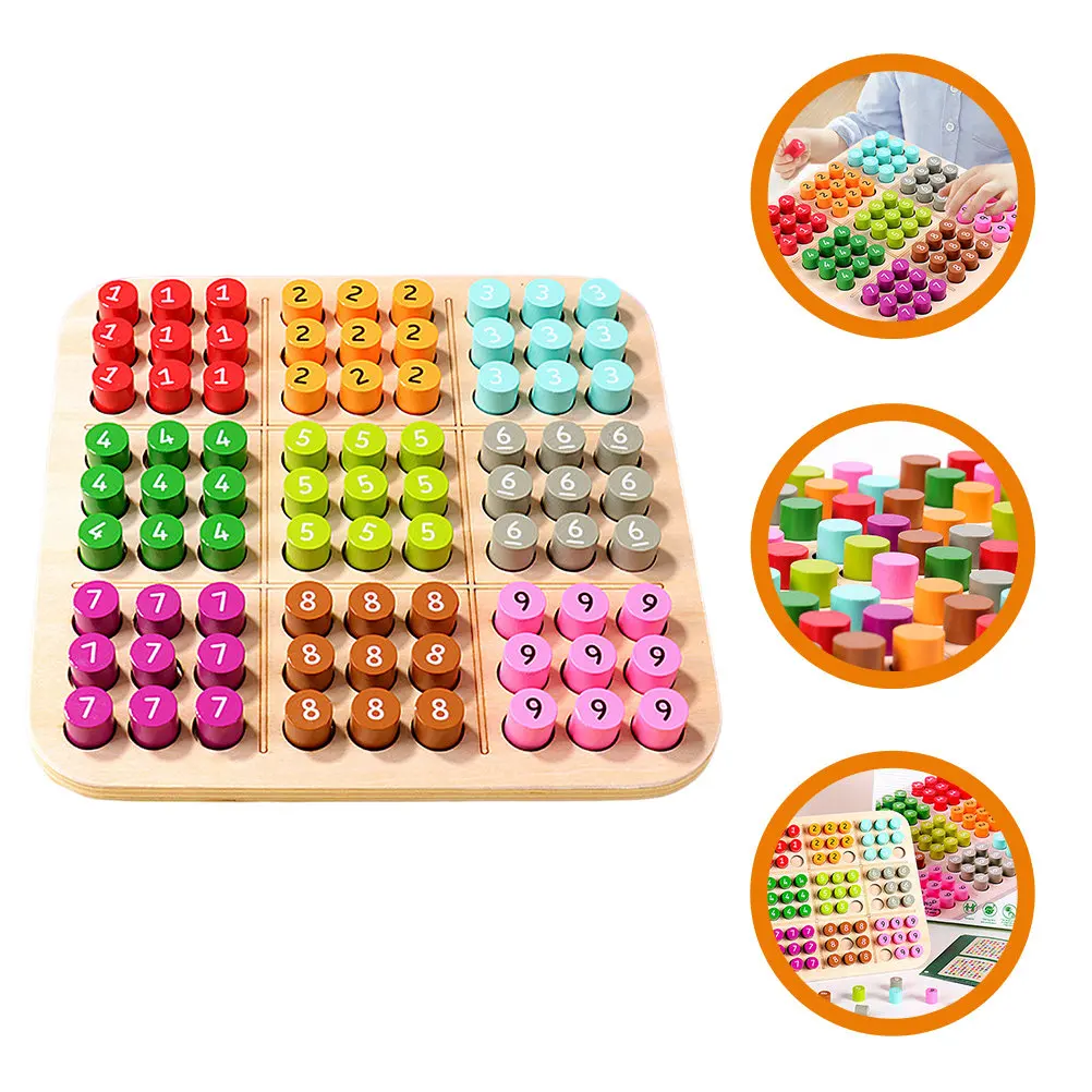

1Set Wood Arithmetic Sudoku Game for Kids Logical Thinking Training Educational Puzzle Board Childrens Number Arrangement