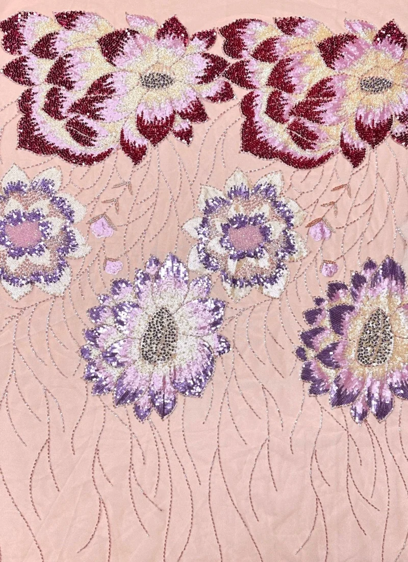 

Высококачественная французская ткань с пайетками и вышивкой, новейшая модная африканская ткань с бисером для свадебных платьев, 5 ярдов