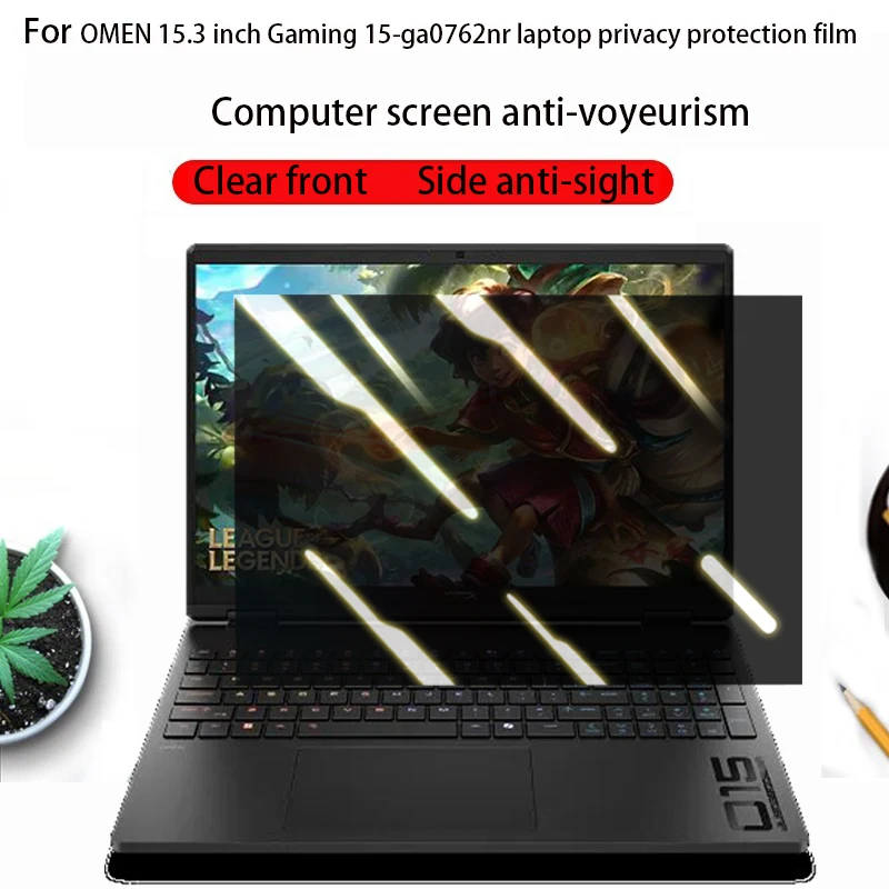 For HP HyperX OMEN 15.3inch Gaming 15-ga0762nr screen protector computer anti-scratch accessories laptop privacy protective film