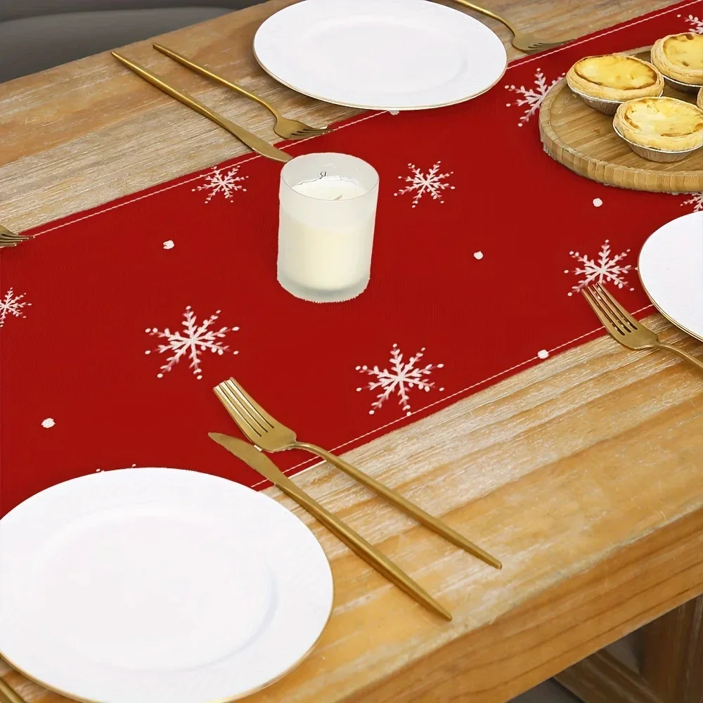Bohemian Christmas Reindeer Table Runner Dresser Holiday Christmas Party Decorations Washable Table Runner