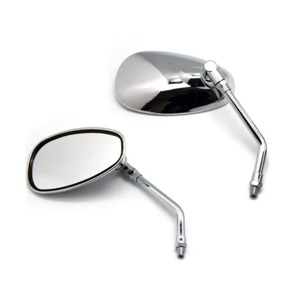 Chrome Oval Rearview Mirrors For Kawasaki VN Vulcan Classic Custom 900 800 1700