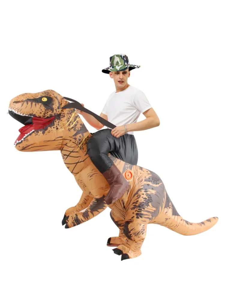 Purim Anime Fancy Mascot Dinosaur Inflatable Costume Christmas Halloween Cosplay Costumes Dress T-rex Suit for Adult Man Woman