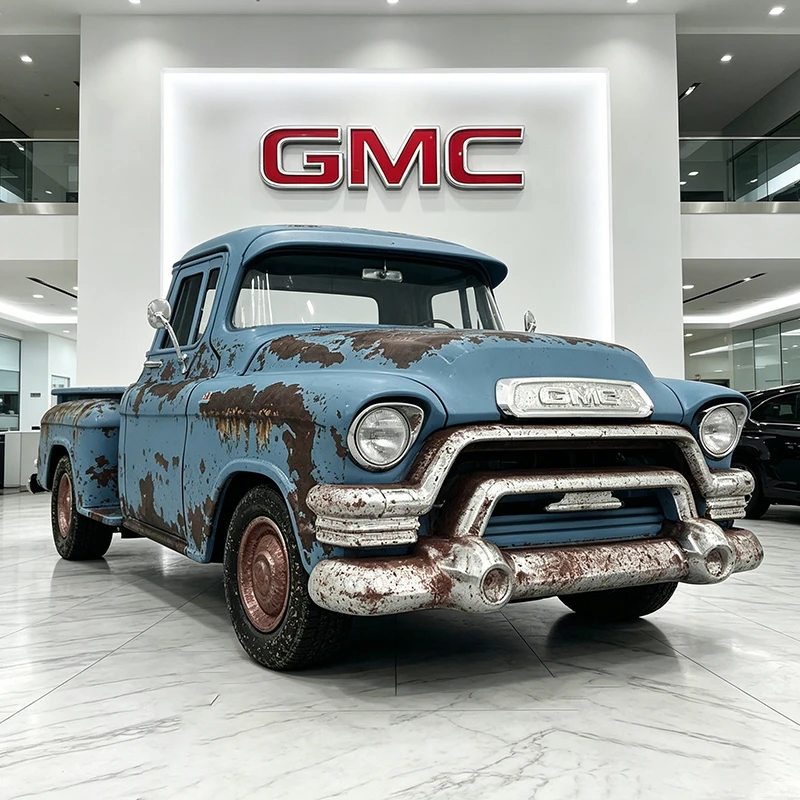 モーターマックストイ-1-24-gmc-ブルーチップピックアップ-1955-合金製ダイキャストカー＆車両-カーモデル-ミニチュアスケールモデルカー-コレクションギフト用