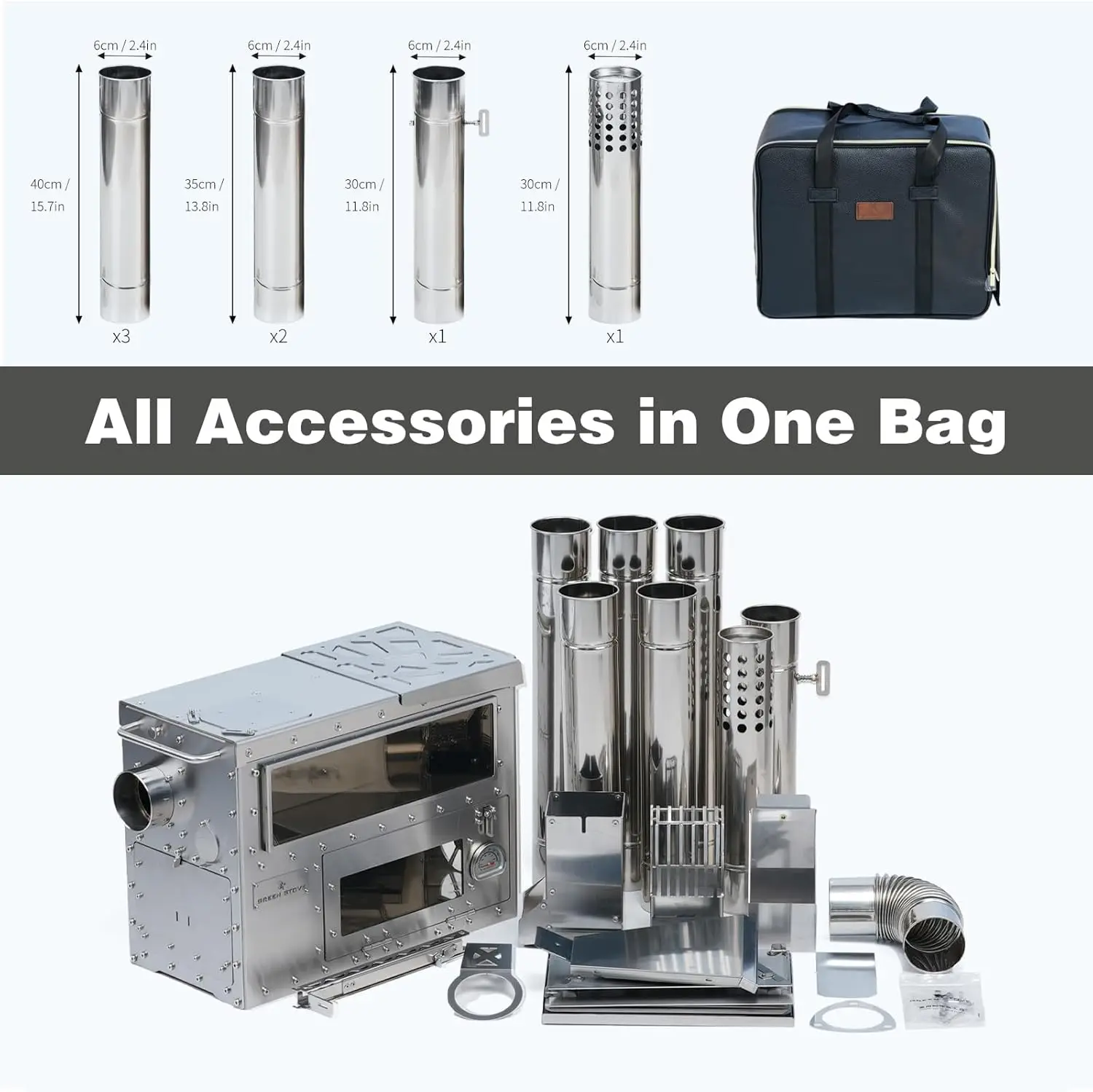 

Pellet Stove with Oven, Portable Wood Burning Stove for Outdoor, Cooking, Hiking,Hot Tent Stove with Stainless Steel ·Hot Sale