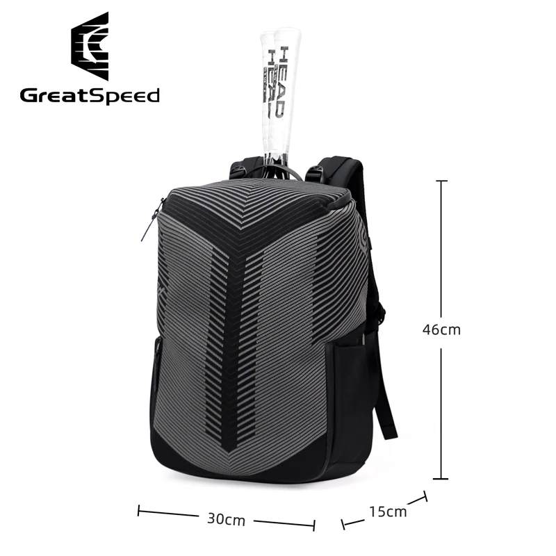 GreatSpeed Tennis Racquet Backpack Men Women 2R Squash Badminton Pickleball Padel Tennis Bag Portable Tennis Sporting Backpack