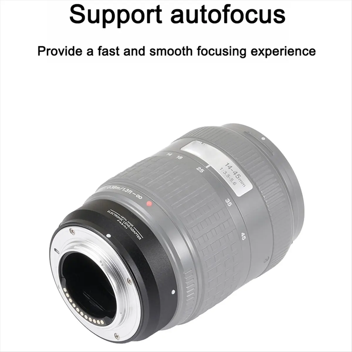 

Переходное кольцо M05K 4/3-M4/3 с автофокусом для объектива 4/3 на камеру Olympus/Panasonic Micro-4/3, металлическое, для фотосъемки B