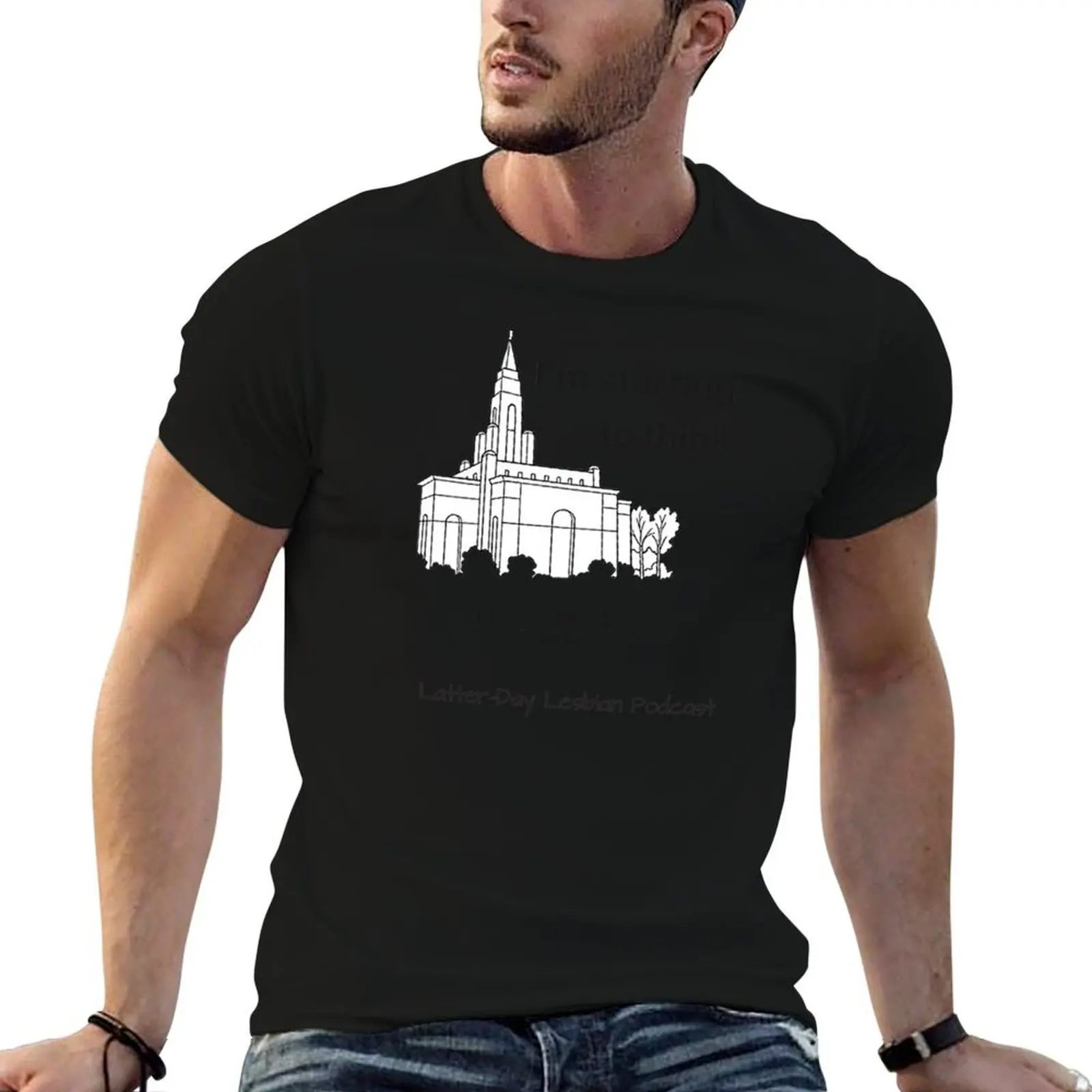 

I'm starting to think it's all fake' T T-Shirt anime t shirts oversize t shirt for man 100 percent cotton T-Shirt