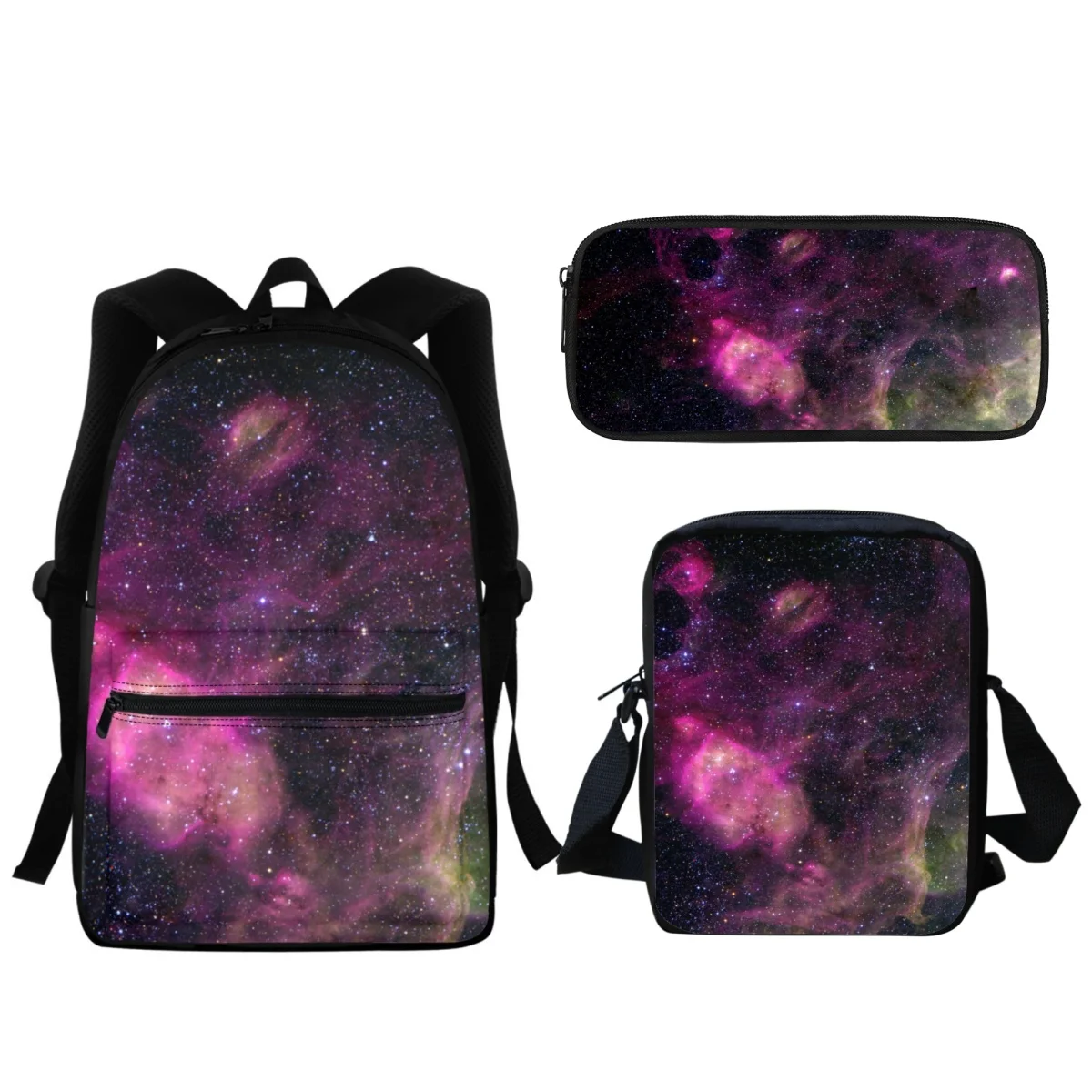 Impressão 3D Galaxy Mochila para Crianças Adolescentes, Bolsa Escolar Set para Meninos e Meninas, Mochilas Escolares, Bookbags, Lápis Case, Papelaria Presente, Novo