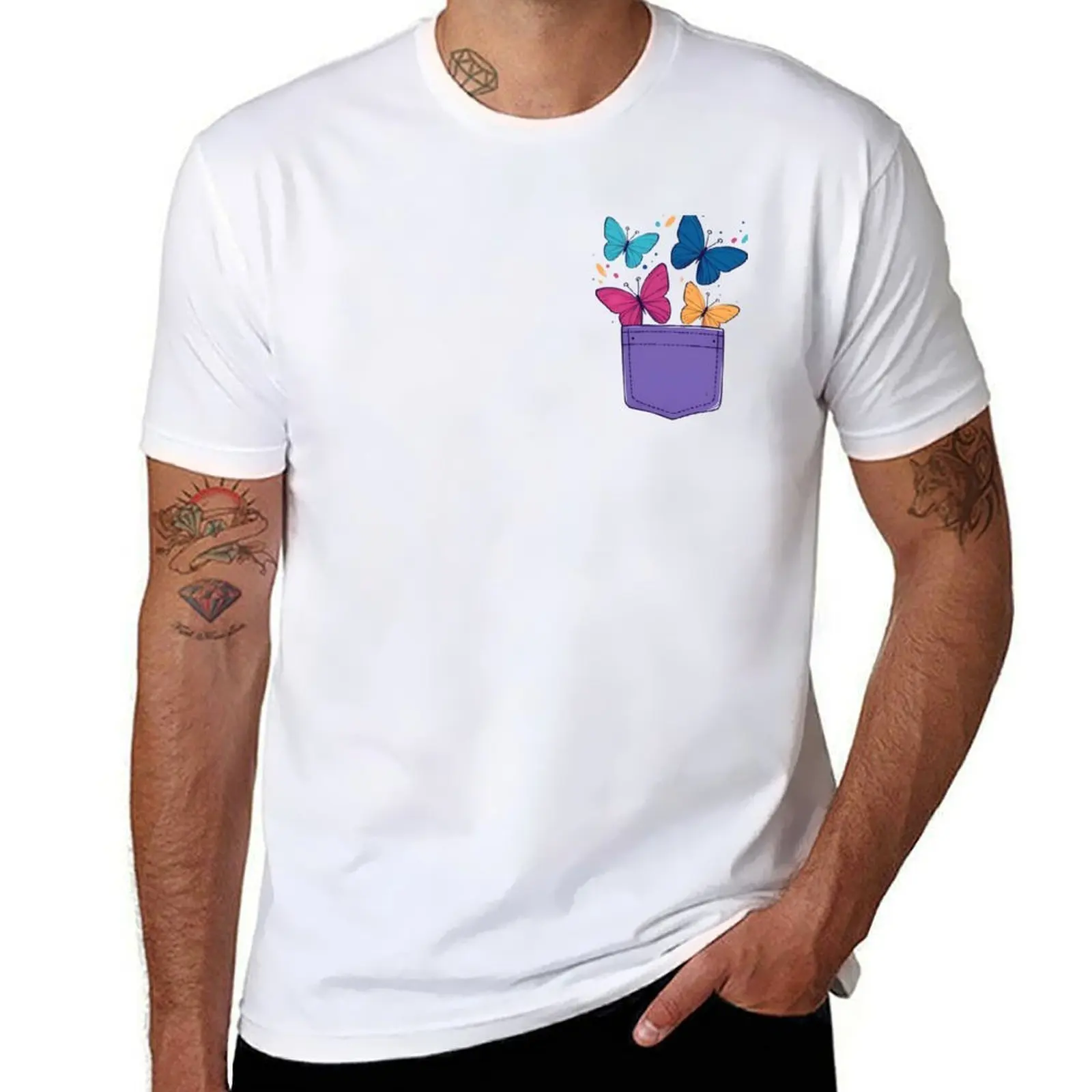 

Little pocket butterflies T-Shirt men t shirt cotton 100% man t shirts for men funny t shirts cotton T-Shirt