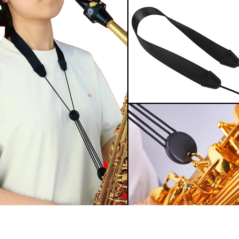 

Automatic Locking Hook Saxophone Strap Sax Neck Strap Metal Hook Strap Suit for Adults and Children