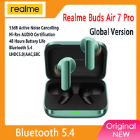 Global Version realme Buds Air 7 Pro TWS Earphone 53dB Active Noise Cancelling LHDC 5.0 48H Battery life Original
