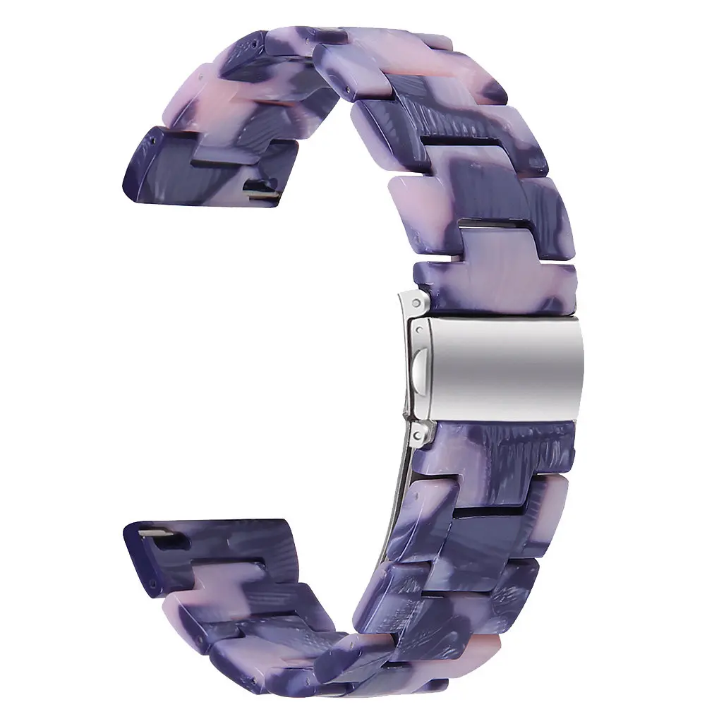 1Pcs Resin Watchband Decorative Watch Strap Easy Install Double Button Folding Replacement Watch Band Compatible