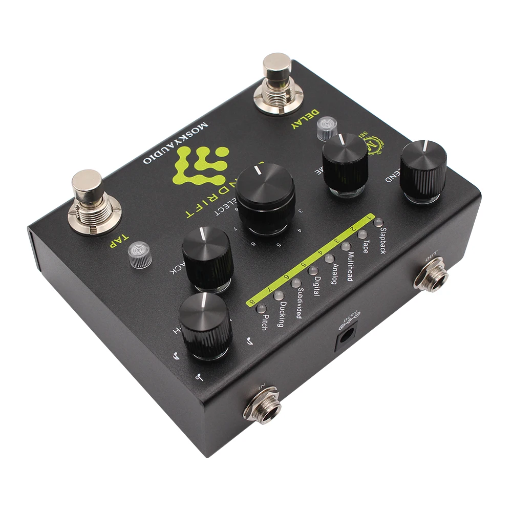 MOSKYAUDIO SPINDRIT Guitar Bass Effects Pedal, Delay with TAP Function, Bass Effects Processor Accessories, New