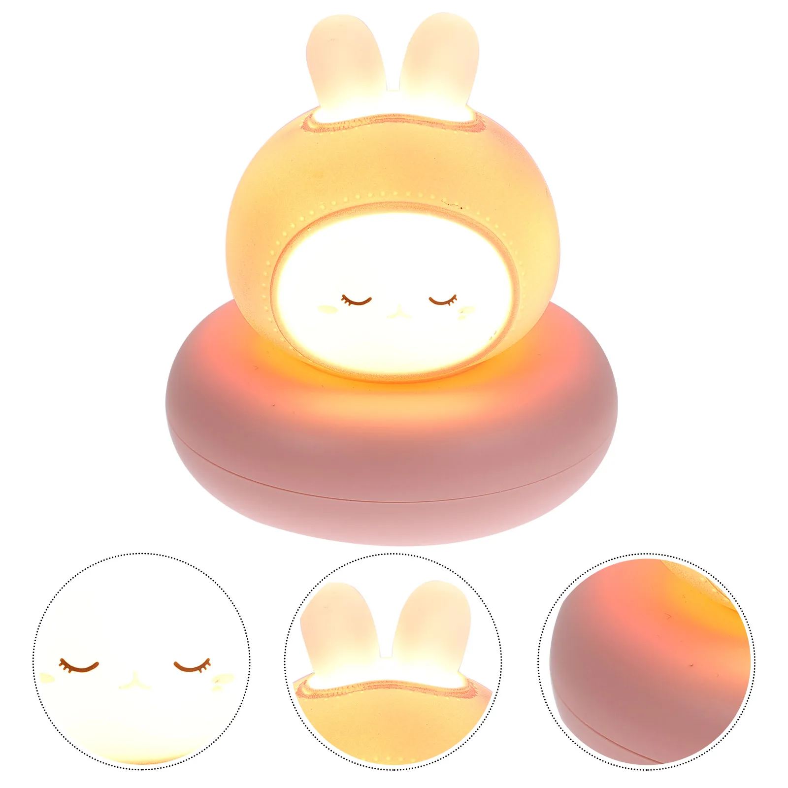 

Pat Sensor Light Rechargeable Cartoon Night Pink Charging Dimming Mode Bedroom Bar Shop Decor