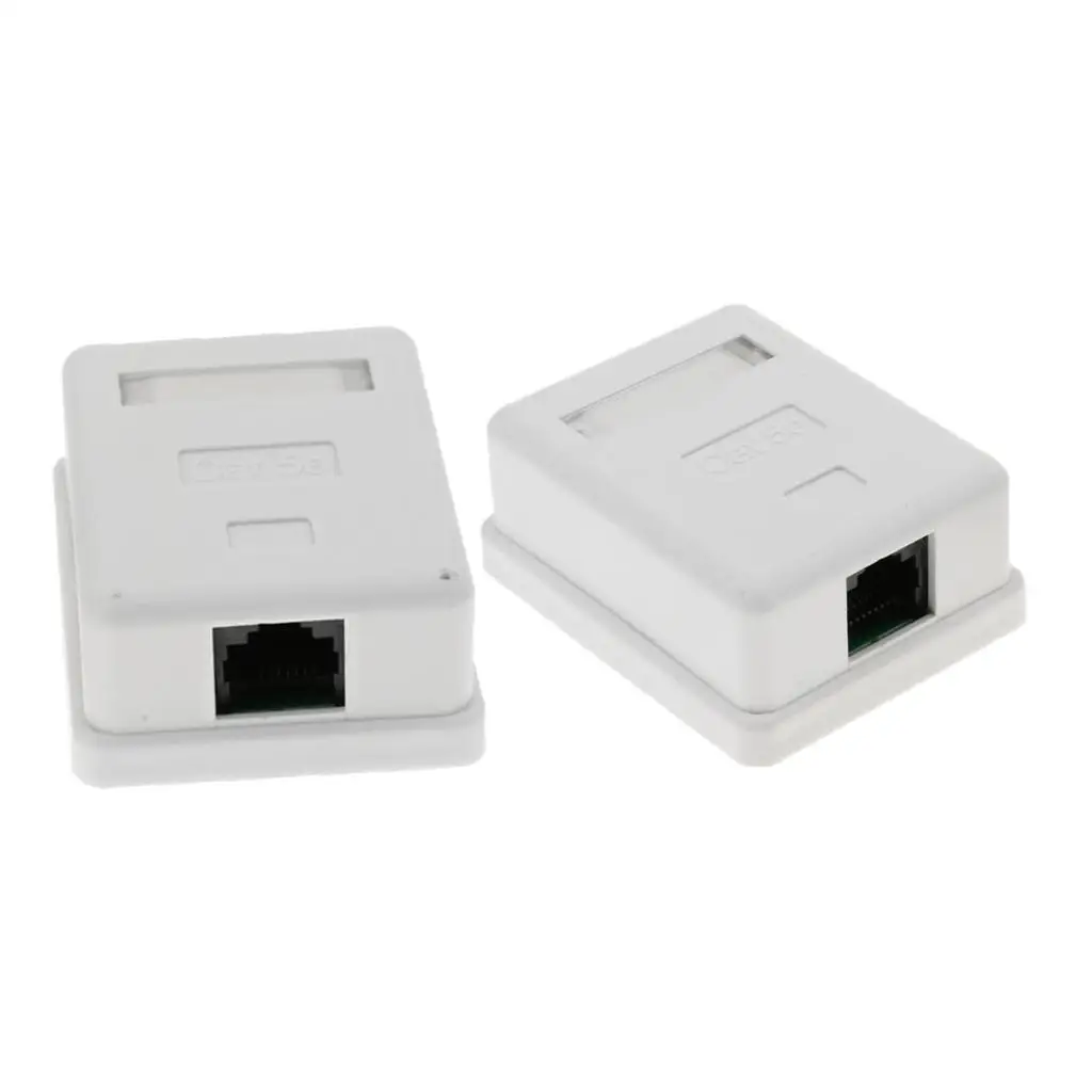 1 Port Keystone Jack Surface Mount Box Cat5e ABS Panel for Reliable Data Communication Network