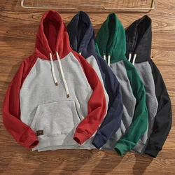 Add fleece and thickening heavy retro long-sleeved hipster hoodie male niche couple loose casual coat