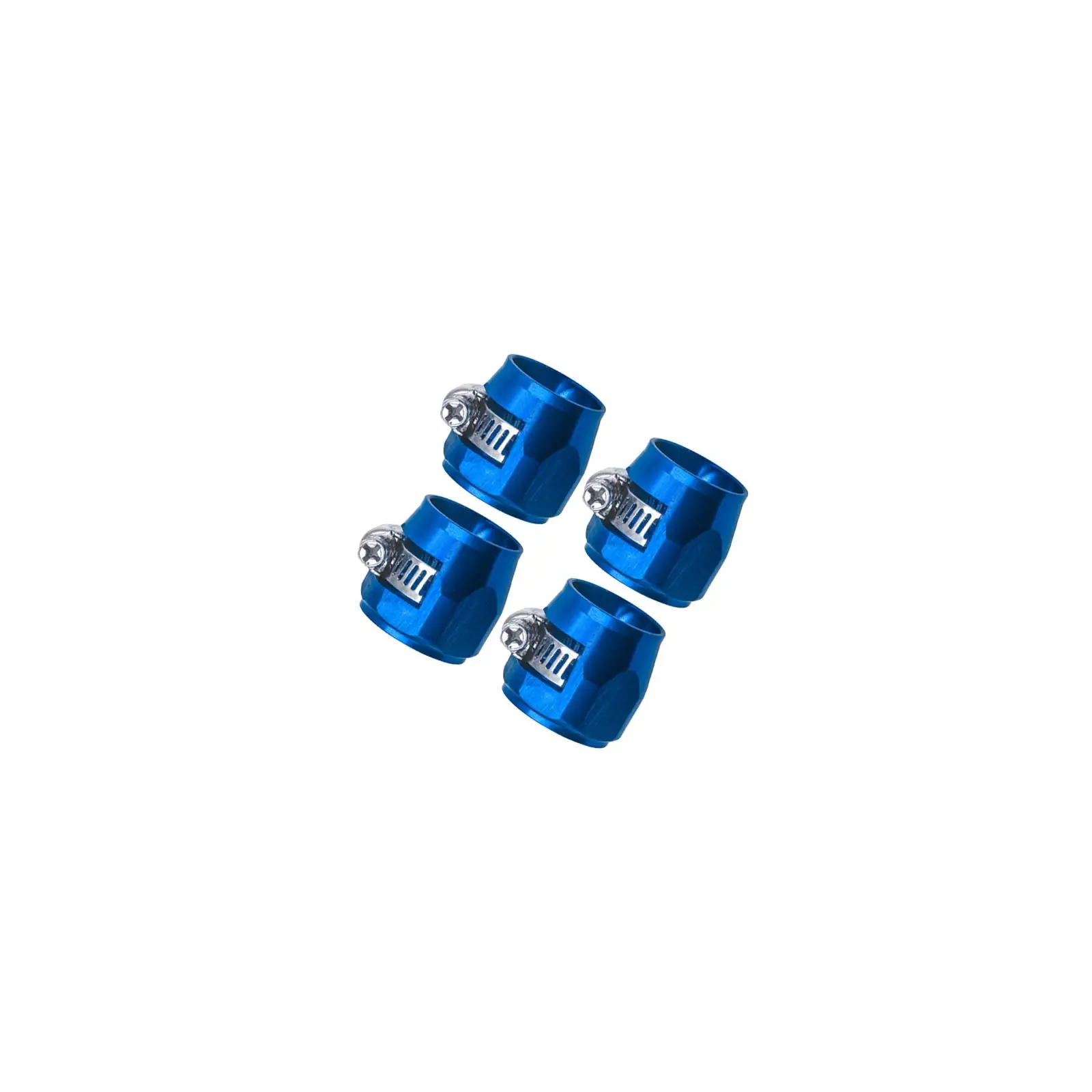 4 Pieces Hose Finisher Clamps Aluminum Alloy with Screw Band Hose Connectors