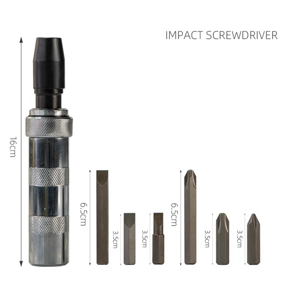 Impact Screwdriver 7-Piece Screwdriver Socket Nut Tapping Dead Screw Piercing