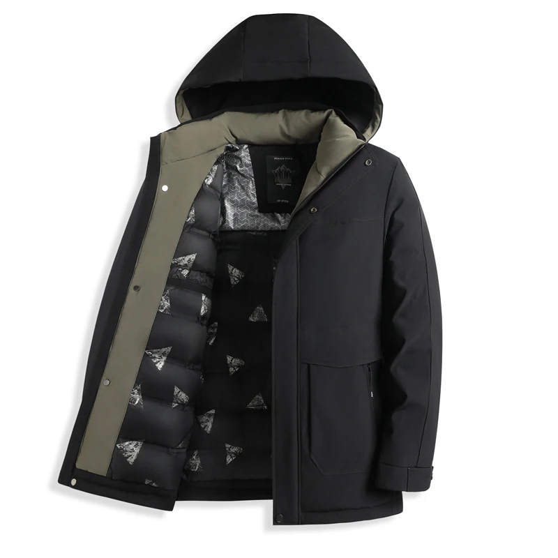 

Зимний высококачественный пуховик, новая модная теплая куртка, повседневный толстый пуховик, 2025 г., мужское теплое пальто