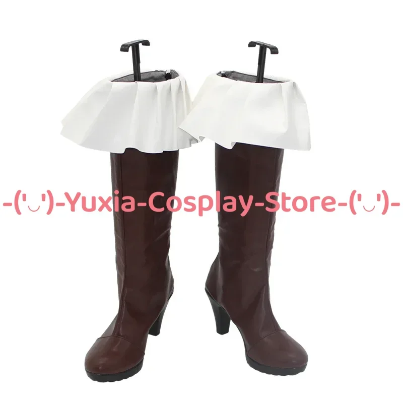Yuxiacosplay! Buty Cosplay OP Jewelry Bonney, rekwizyt postaci z anime/gry, botki ze skóry PU, kostium na Halloween, karnawał, imprezę.