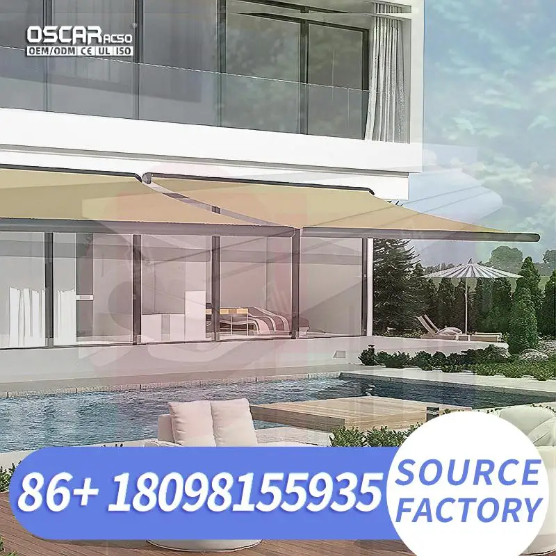 Wireless Remote Controlled Motorized s and Pergolas for Outdoor Patio Garden Balcony Retractable Awning