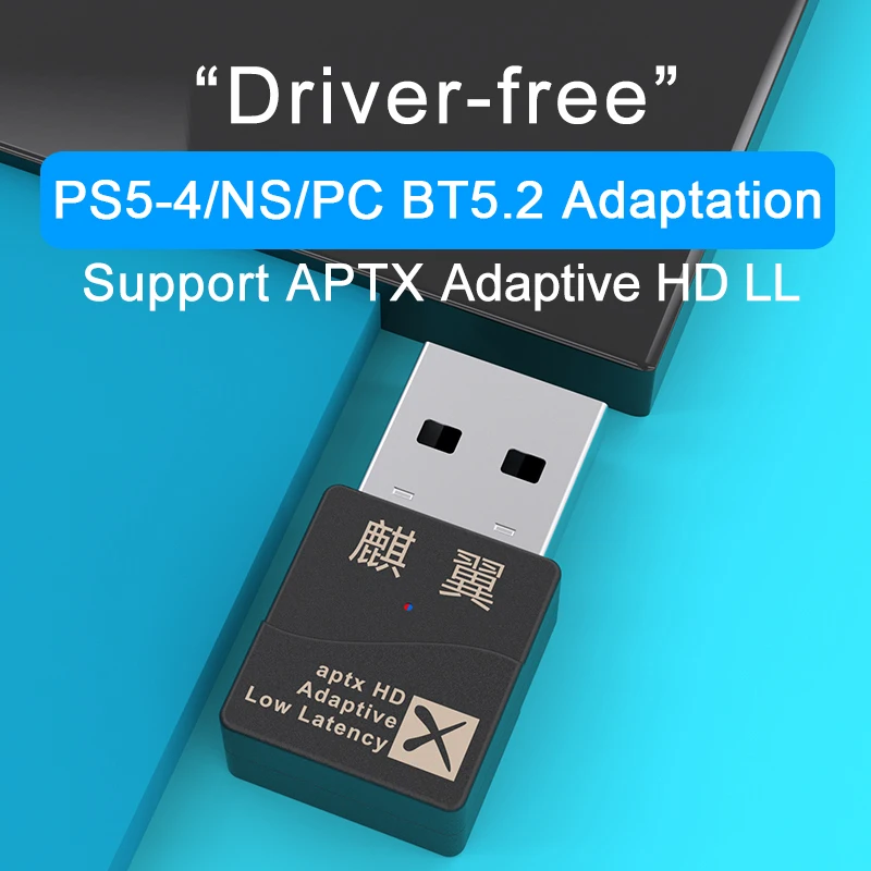 Qcc3040 24bit kb8p csr bluetooth 5.2 transmissor de áudio com microfone aptx ll hd adaptável 40ms baixa latência adaptador sem fio para tv pc