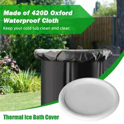 Ice Tub Cover Thermal Cold Bath Tub Lid Dustproof Cover Foldable Ice Tub Lid Protect From Dust And Debris For Ice Plunge Up To