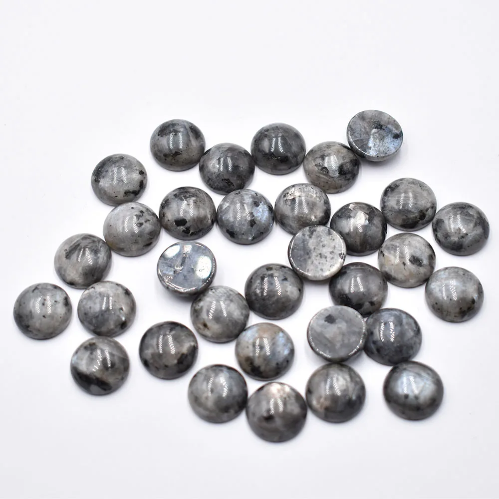 Modische, hochwertige gemischte runde CAB-CABOCHON Natursteinperlen für Schmuckzubehör, 12mm, Großhandel, 50 Stück/Lot, kostenloser Versand. – Detail 5