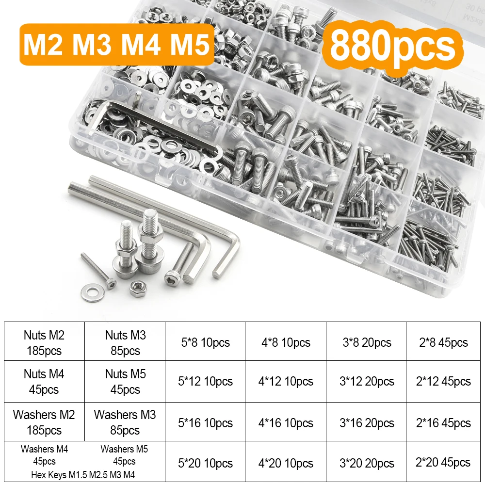 M2 M3 M4 M5 880pcs