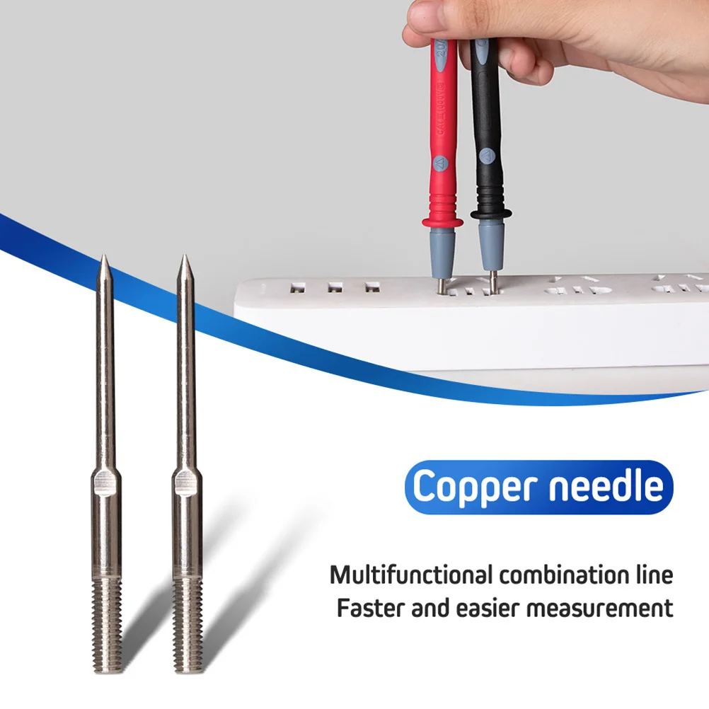 

1Set Copper Wire Test Probe Lead Durable Flexible Multimeter Probe Banana Plug Electrical Test Leads for Circuit Testing