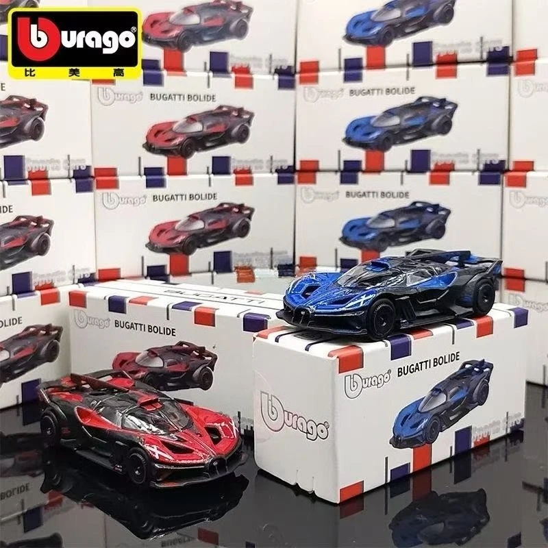 Bburago1:64 Flying Fire Meteor Bugatti Bolide Моделирование сплава Модель автомобиля Суперкар Игрушки для мальчиков