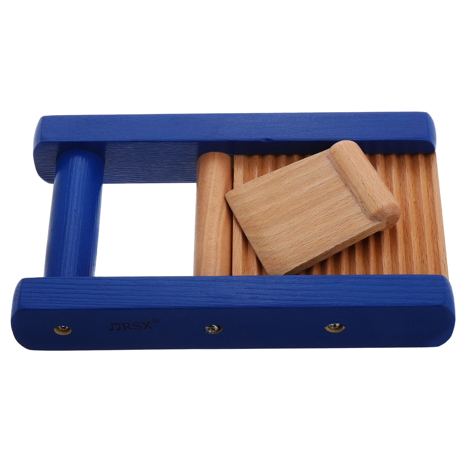 Planche à grattoir en bois pour enfants, Instrument de musique, jouet pour tout-petits, couleur bleue, accessoires de Percussion pour l'éducation précoce en toute sécurité pour bébé